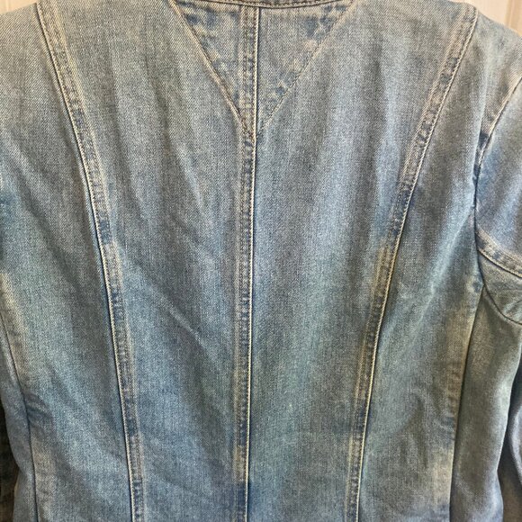 Vintage Denim Military Jacket - Tommy Hilfiger Size M/L - Picture 4 of 5